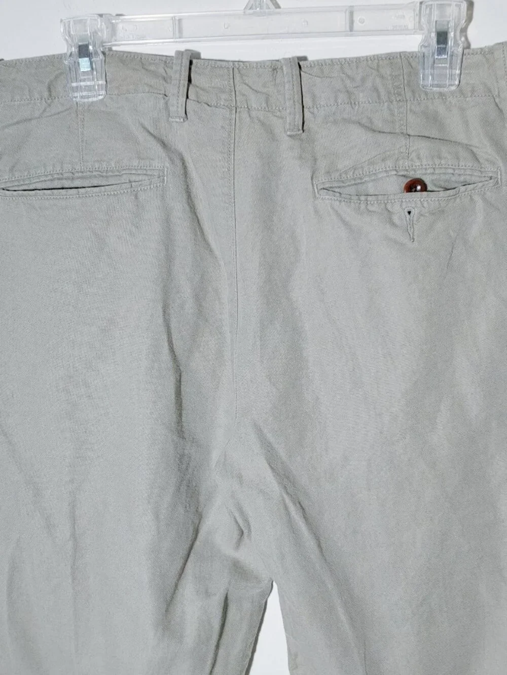J.Crew Linen Cotton Blend Pants Size 32W 30L Oatmeal Cream Regular Fit